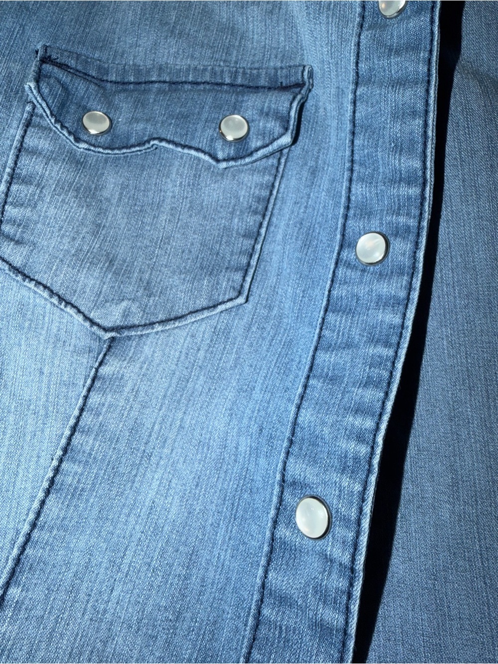Denim Button-Front Jacket - Light Blue - Picture 2 of 4